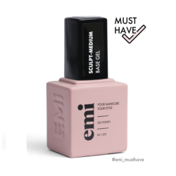 E.MiLac Sculpt-Medium Base Gel 6 ml - Base renforçante sculptante pour ongles normaux