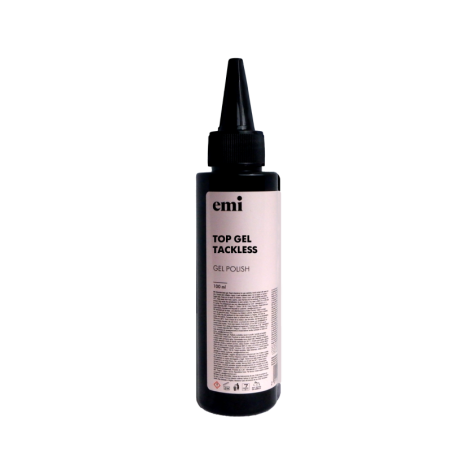 E.MiLac Top Gel Tackless 100 ml - Top coat gel sans couche collante