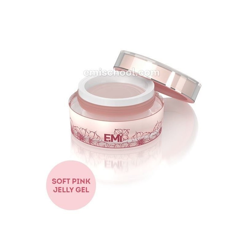 Soft Pink Jelly Gel 50 g - Gel constructeur rose translucide pour ongles
