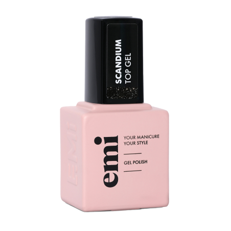 Scandium Top Gel – Top Coat Argenté Élégant | E.MiLac 9 ml
