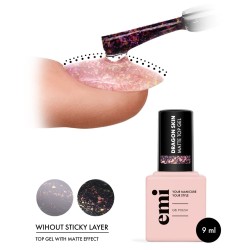 Dragon Skin Matte Top Gel – Top Effet Écailles Mat | E.MiLac 9 ml
