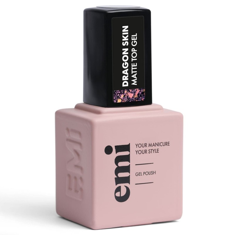 Dragon Skin Matte Top Gel – Top Effet Écailles Mat | E.MiLac 9 ml