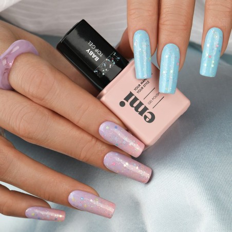 E.MiLac Baby Top Gel – Top Coat Confettis Colorés | 9 ml