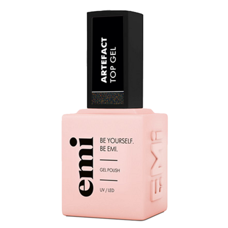 E.MiLac Artefact Top Gel – Top Coat Artistique à Paillettes | 9 ml