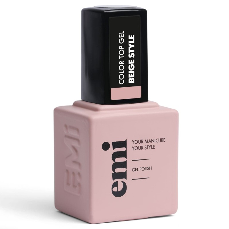 E.MiLac Color Top Beige Style – Top Coat Couleur 2-en-1 | 9 ml