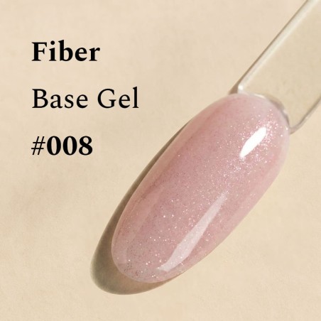 Fiber Base Gel #08 Ballete Glow 12 ml FEHU – Base fibre HEMA Free