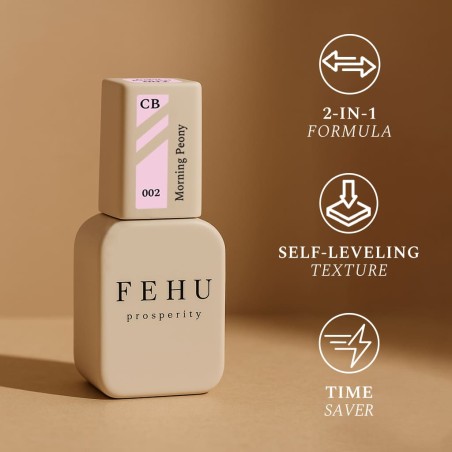 Color Base Gel #02 Morning Peony 12 ml FEHU – Base couleur rosée
