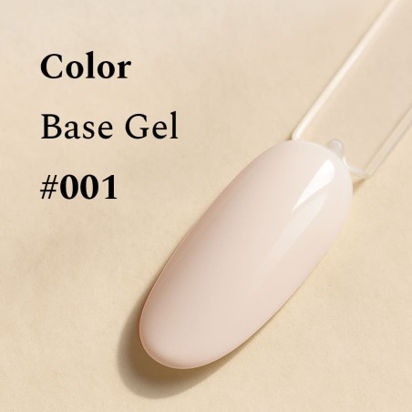 Color Base Gel #01 Almond Milk 12 ml FEHU – Base couleur nude laiteux