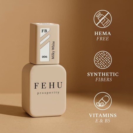 Fiber Base Gel #06 Milky White 12 ml FEHU – Base fibre HEMA Free