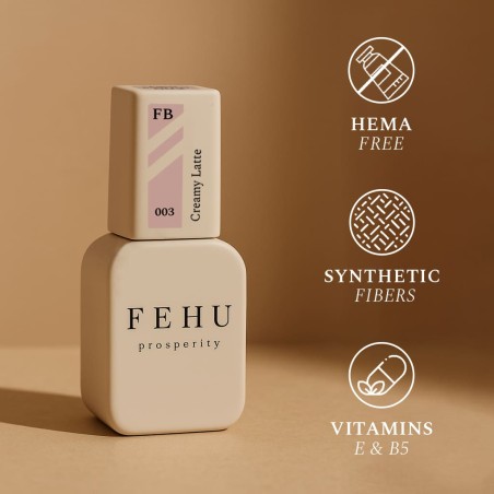 Fiber Base Gel #03 Creamy Latte 12 ml FEHU – Base fibre nude HEMA Free