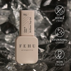 Brilliant Top Gel 12 ml FEHU – Top coat HEMA Free ultra gloss