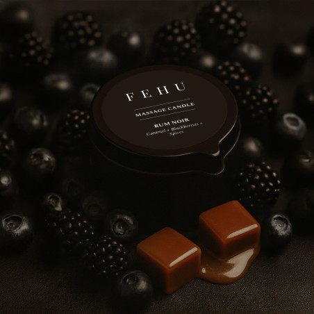 Bougie de massage Rum Noir FEHU - 100 g
