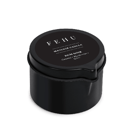 Bougie de massage Rum Noir FEHU - 100 g
