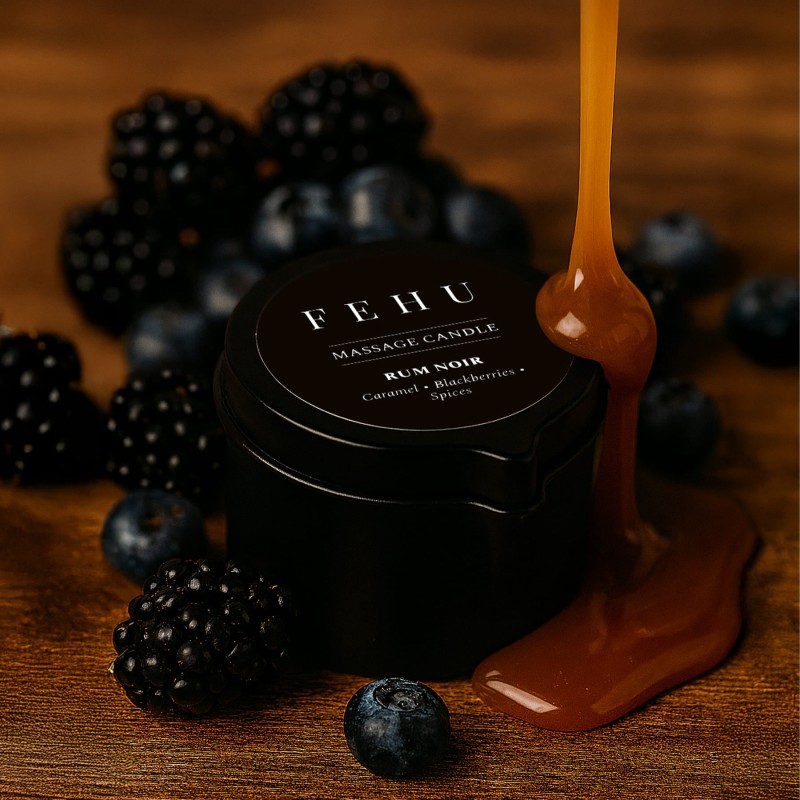Bougie de massage Rum Noir FEHU 30 g