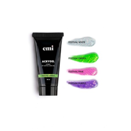 Acrygel Festival Green – Gel Acrylique Vert Pailleté 30g