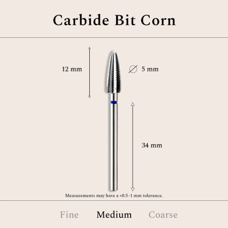 Embout Carbure Maïs Grain Moyen | Dépose Gel & Résine