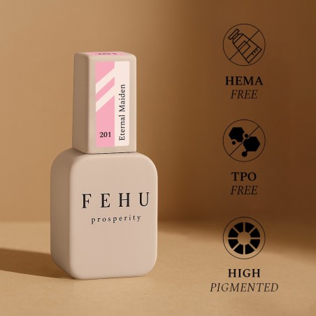 FEHU Gel Polish 201 Rose Poudré | Vernis Pro Sans HEMA