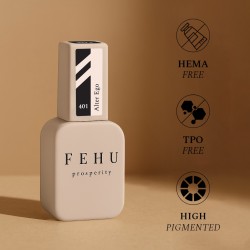 FEHU Gel Polish 401 Noir Intense | Vernis Pro Sans HEMA