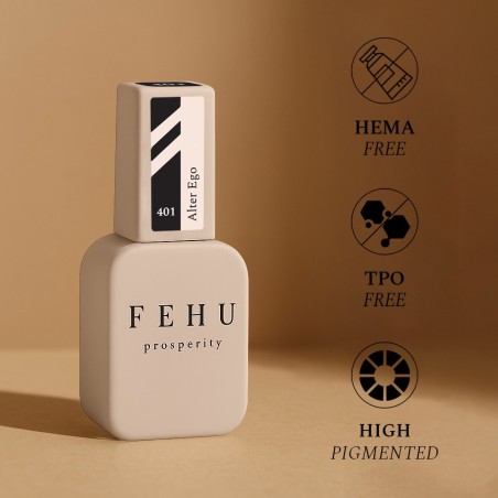 FEHU Gel Polish 401 Noir Intense | Vernis Pro Sans HEMA