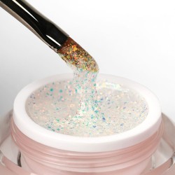 Flicker Gel 15g – Gel construction pailleté translucide pour ongles brillants | E.MiLac