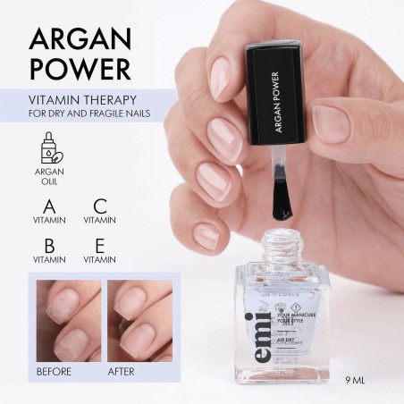 Argan Power 9 ml – Soin vitaminé à l’huile d’argan pour ongles secs et fragiles