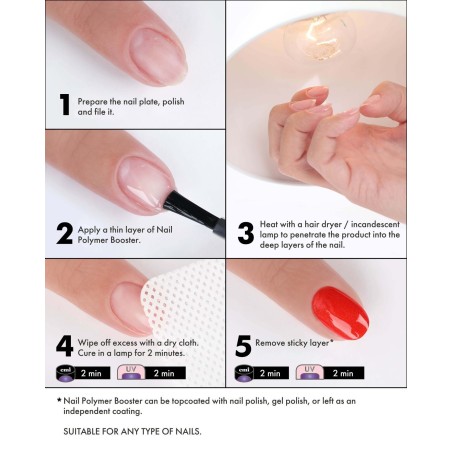 Nail Polymer Booster 9 ml – Soin réparateur aux huiles d’avocat & jojoba