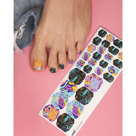 Pedicure Nail Wraps #5 Street Beat – Stickers ongles pédicure tendance