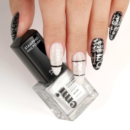 Nail Polish for Stamping #12 Silver – Vernis stamping E.MiLac 9 ml
