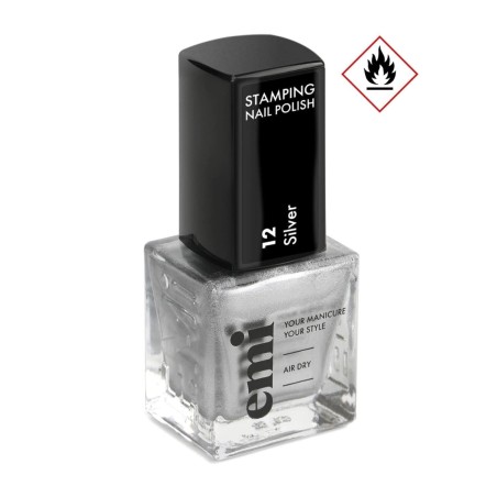 Nail Polish for Stamping #12 Silver – Vernis stamping E.MiLac 9 ml