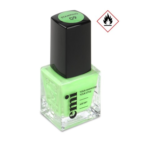 Vernis Stamping Vert Clair 9 ml – Nail Art EMI