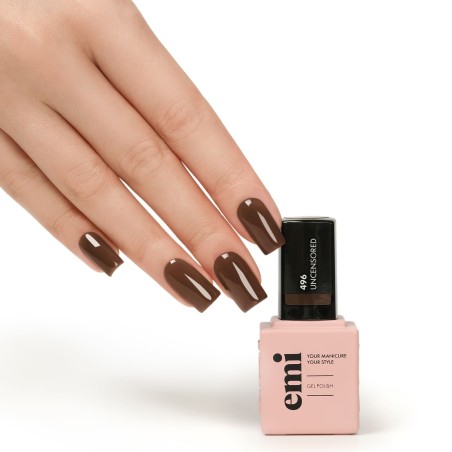 E.MiLac AR Uncensored #496 | Vernis Gel Nude Élégant 9 ml