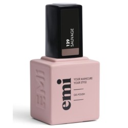 E.MiLac TGR Sauvage 129 – Vernis Gel Gris Élégant 9ml