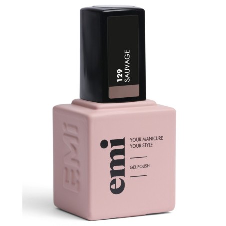 E.MiLac TGR Sauvage 129 – Vernis Gel Gris Élégant 9ml