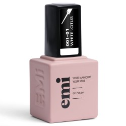 E.MiLac White Lotus #001-01 | Vernis Gel Blanc Opaque 9 ml