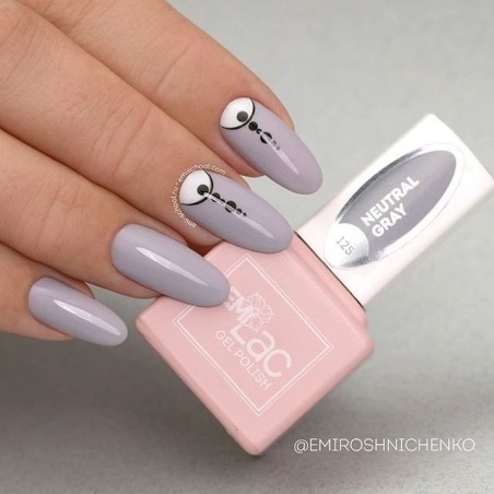 E.MiLac TGR Neutral Gray 125 – Vernis Gel Gris Élégant 9ml