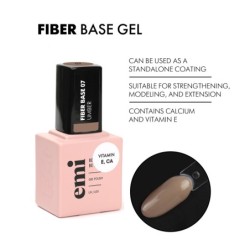 E.MiLac Fiber Base Gel Umber 7 – Base Gel Renforçante | 15 ml