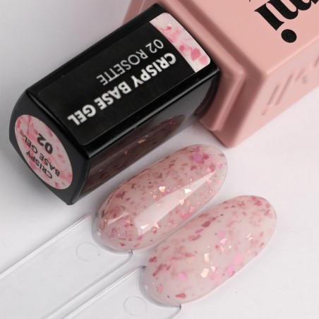 Crispy Base Gel 02 Rosette – Base Gel pour manucure brillante et renforçante