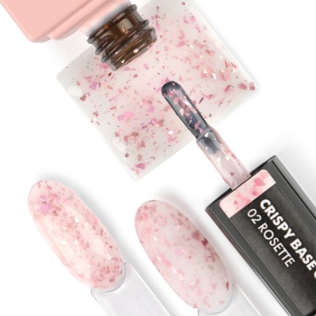 Crispy Base Gel 02 Rosette – Base Gel pour manucure brillante et renforçante