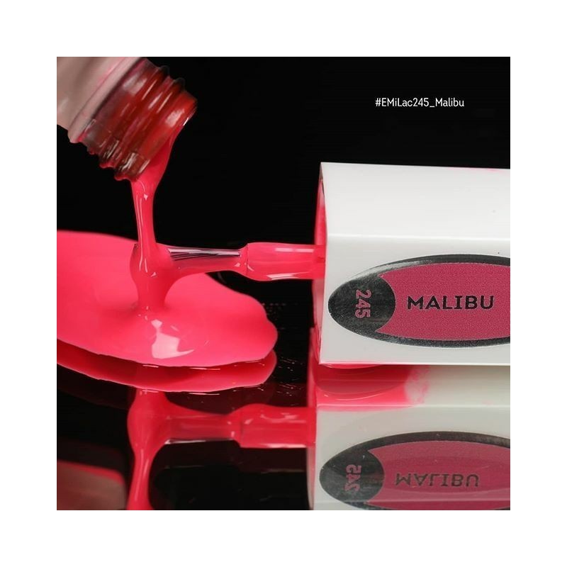 E.MiLac TO Malibu #245 – Vernis Gel Néon 9 ml | Tropical Odyssey