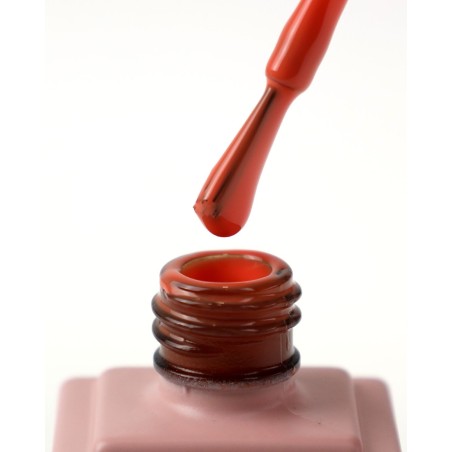E.MiLac Amberglow #406 – Vernis Gel Estival Corail | Collection FDD