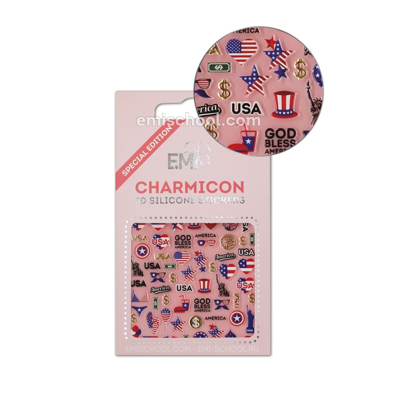 Charmicon 3D Silicone Stickers USA