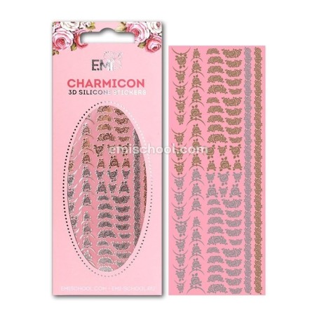 Charmicon 3D Silicone Stickers Lunula MIX 23 Gold/Silver