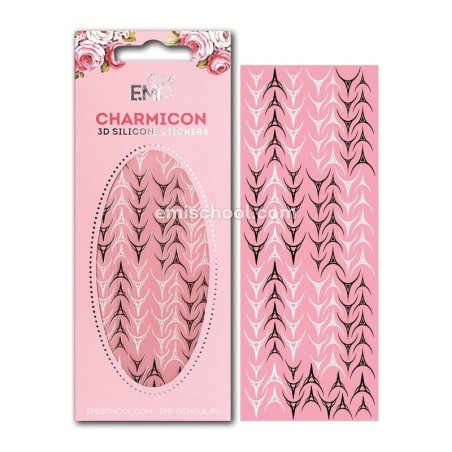 Charmicon 3D Silicone Stickers Lunula 30 Black/White