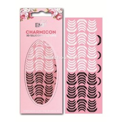 Charmicon 3D Silicone Stickers Lunula 14 Black/White
