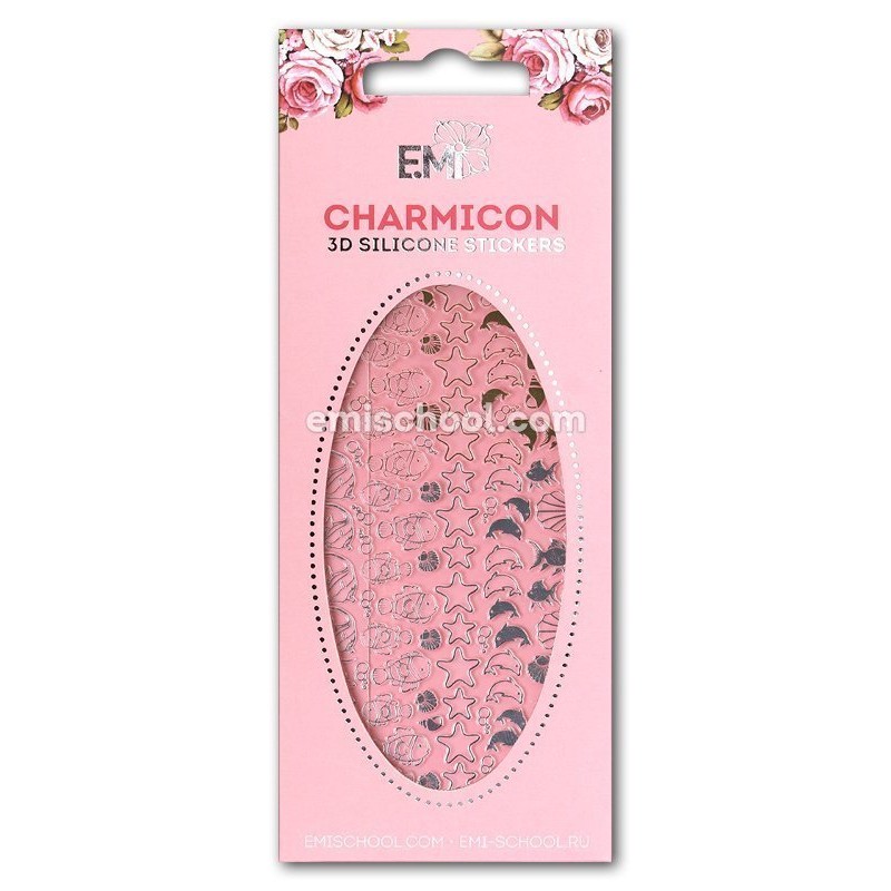 Charmicon 3D Silicone Stickers 47 Fish Gold/Silver
