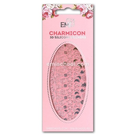 Charmicon 3D Silicone Stickers 47 Fish Gold/Silver