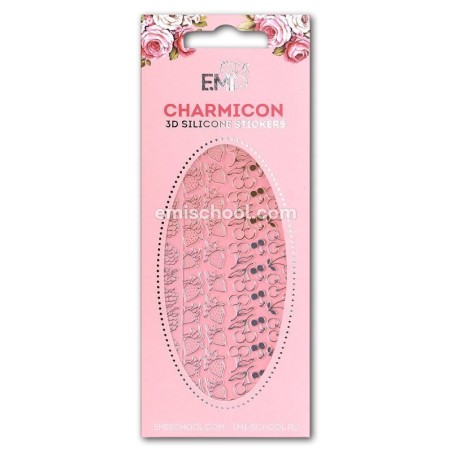 Charmicon 3D Silicone Stickers 43 Berries Gold/Silver