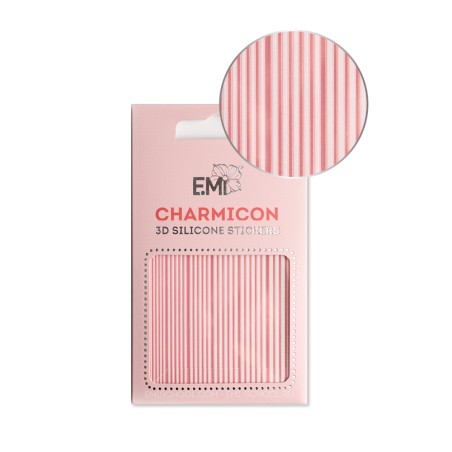 Charmicon 3D Silicone Stickers 163 Lines White