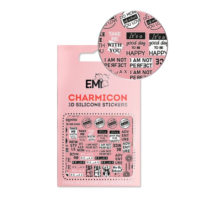 Charmicon 3D Silicone Stickers 144 Be Nice