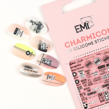 Charmicon 3D Silicone Stickers 144 Be Nice
